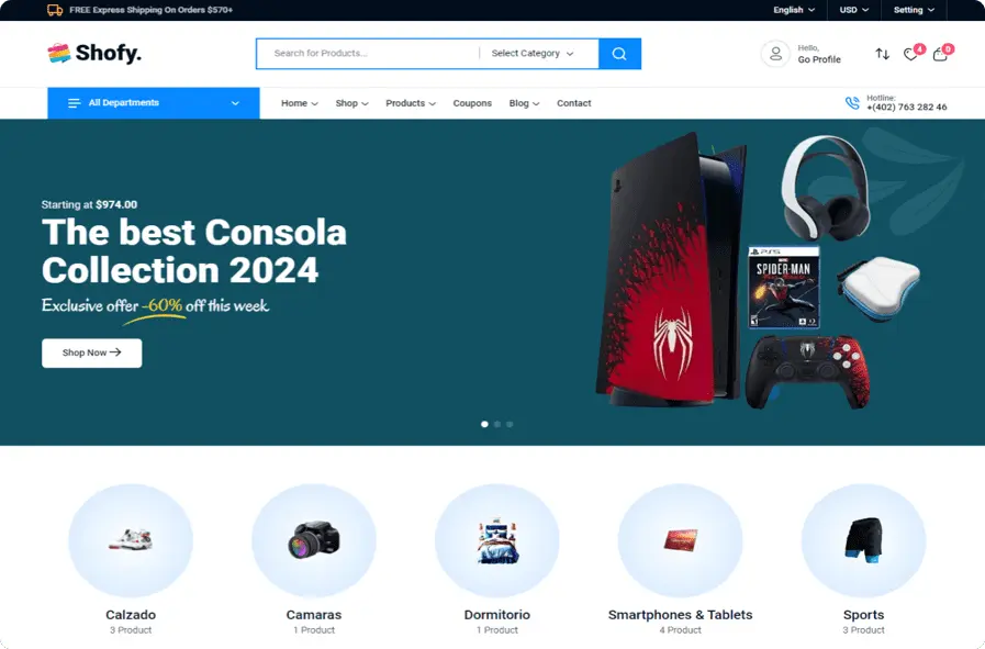 Plantilla del ecommerce