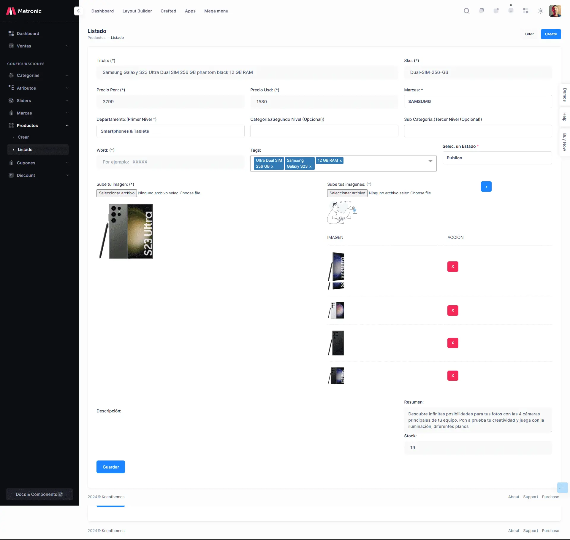 Gestión de Productos